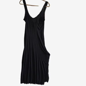 Mary Green Maxi Dress Women L Silk Sheer Lingerie Boudoir Babydoll Fairycore 90s